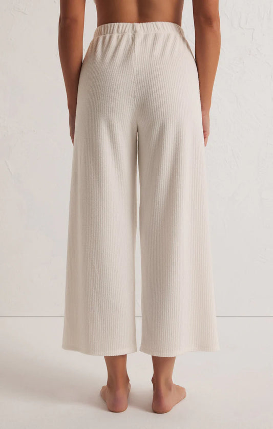 Z Supply Beachy Rib Terry Pant in Cloud Dancer