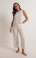 Z Supply Beachy Rib Terry Pant in Cloud Dancer