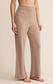 Z Supply Dawn Smocked Silky Rib Pant in Iced Coffee