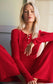 Z Supply Luxe Pointelle Pant in Red