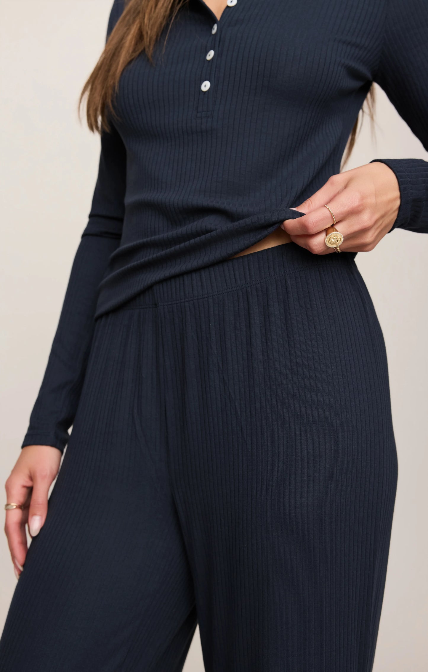Z Supply Just Right Rib Pant in Eclipse