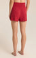 Z Supply Haute Red Dawn Smocked Rib Short