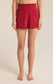 Z Supply Haute Red Dawn Smocked Rib Short