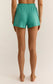 Z Supply On Vacay Rib Short in Green Lagoon