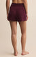 Z Supply Dawn Smocked Rib Short in Merlot