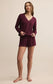Z Supply Dawn Smocked Rib Short in Merlot