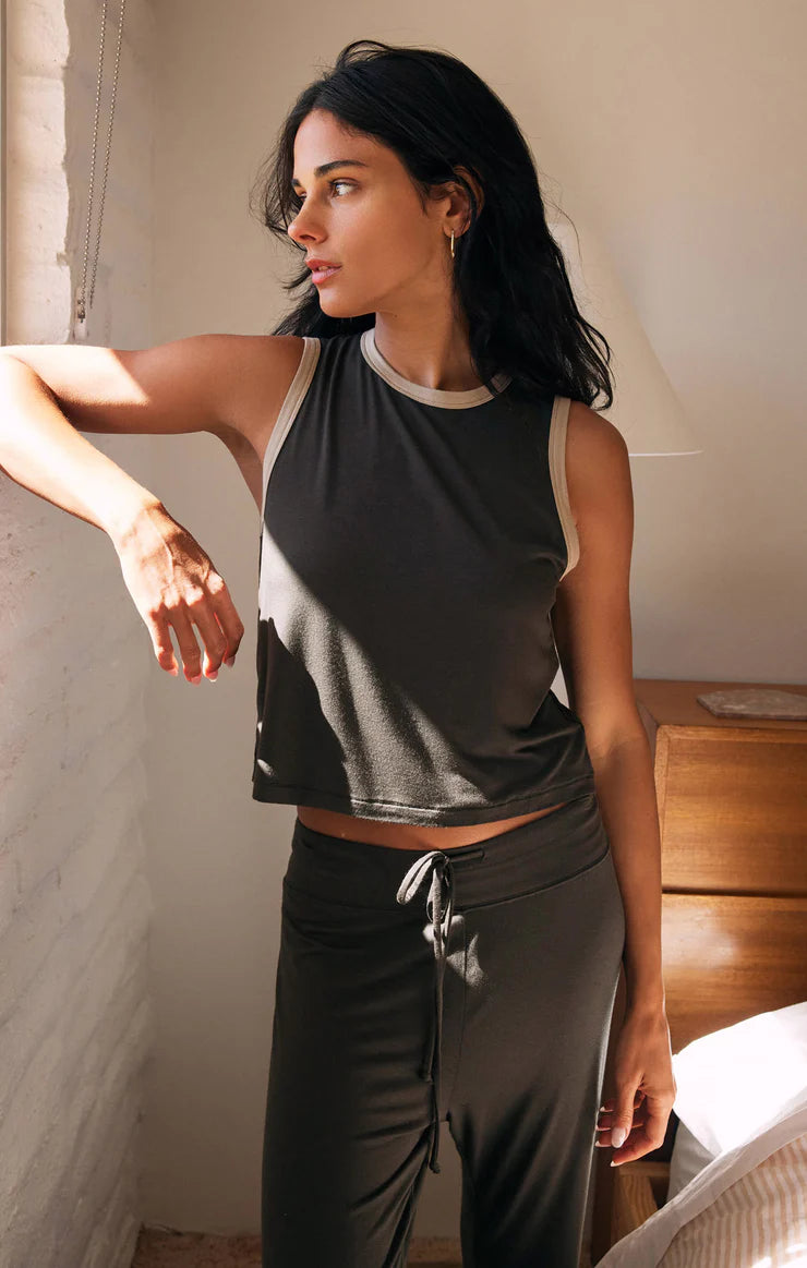 Z Supply Warmer Days Ringer Cropped Tank