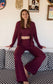 Z Supply Mara Silky Rib Cardigan in Merlot