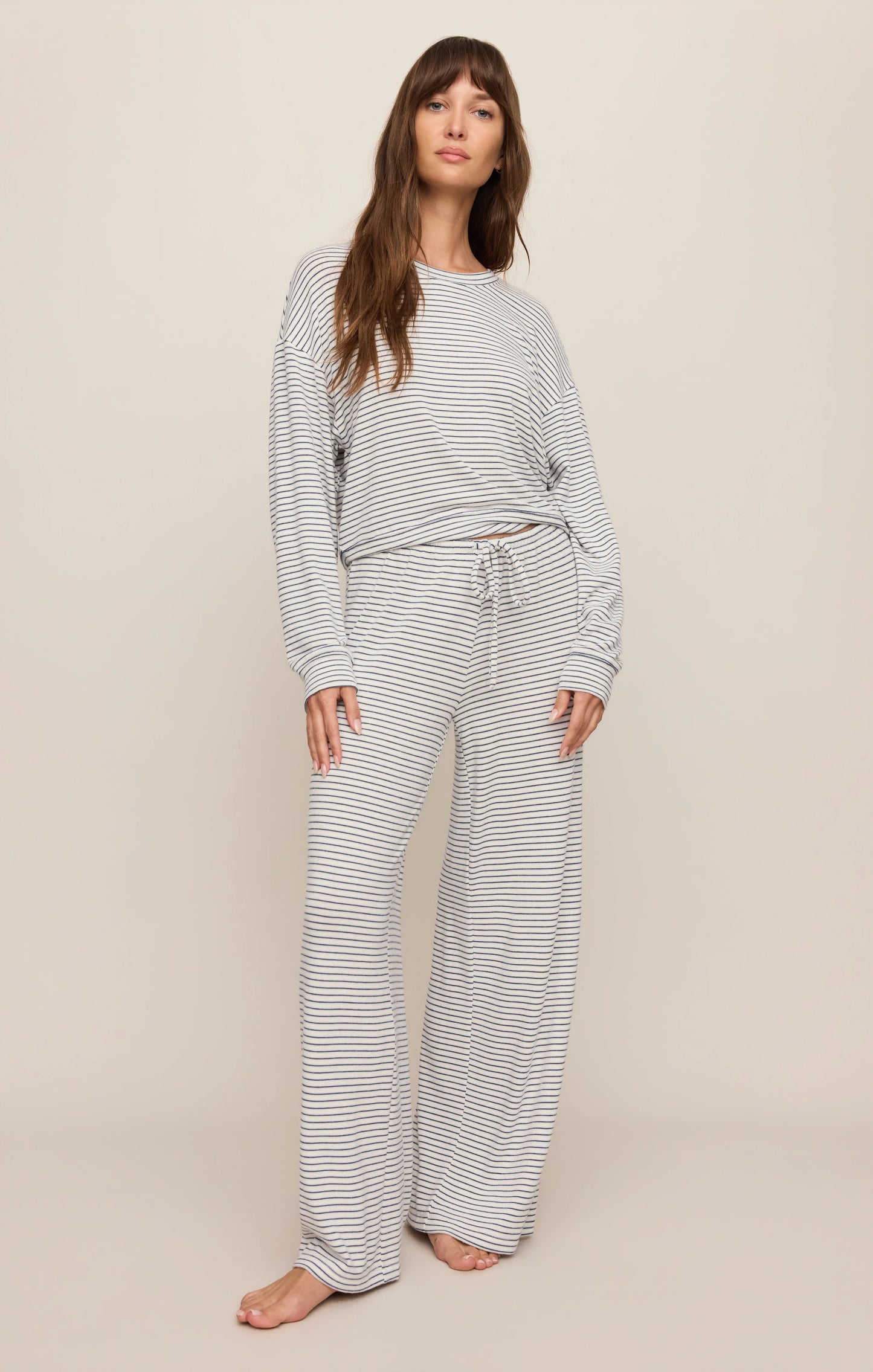 Z Supply Classic Stripe Long Sleeve Top in Eclipse