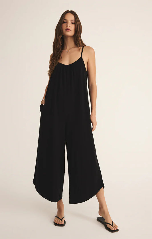 Z Supply Textured Flared Jumpsuit