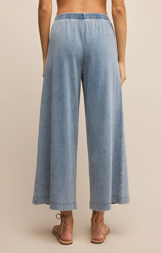Z Supply Scout Jersey Denim Pant in Medium Indigo