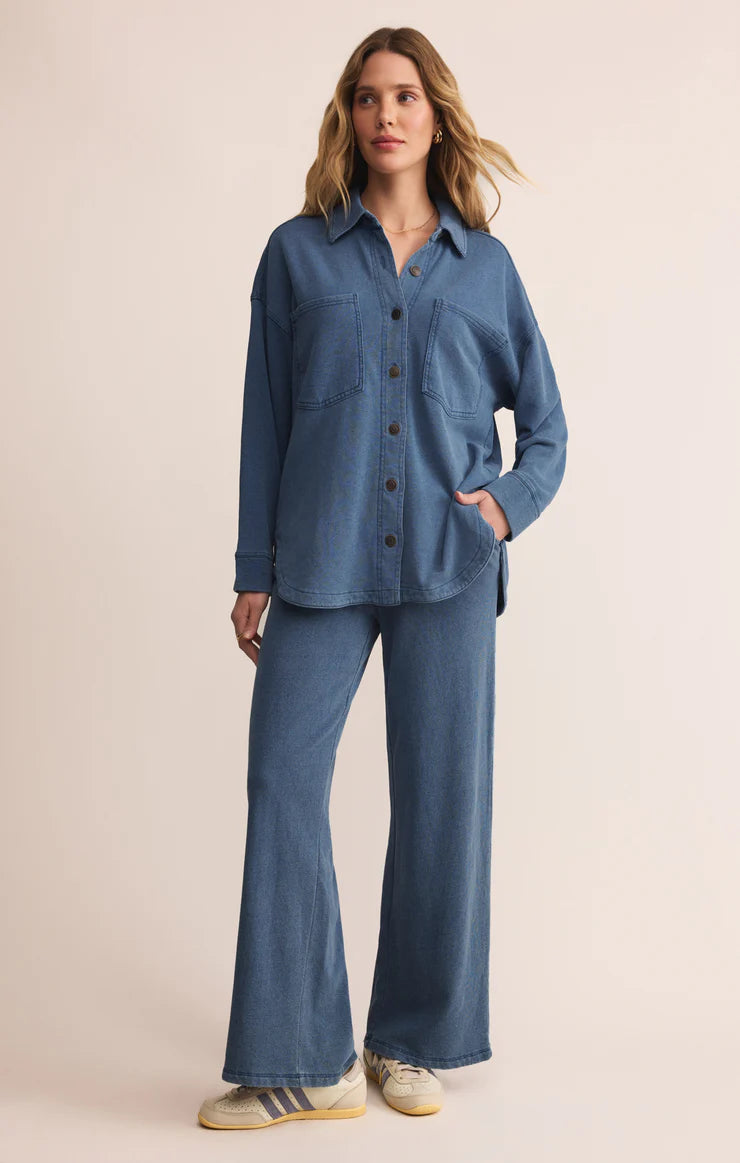 Z Supply Hunter Knit Denim Pant in Indigo
