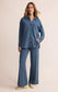 Z Supply Hunter Knit Denim Pant in Indigo