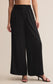 Z Supply Isolde Wide Leg Satin Pant in Black