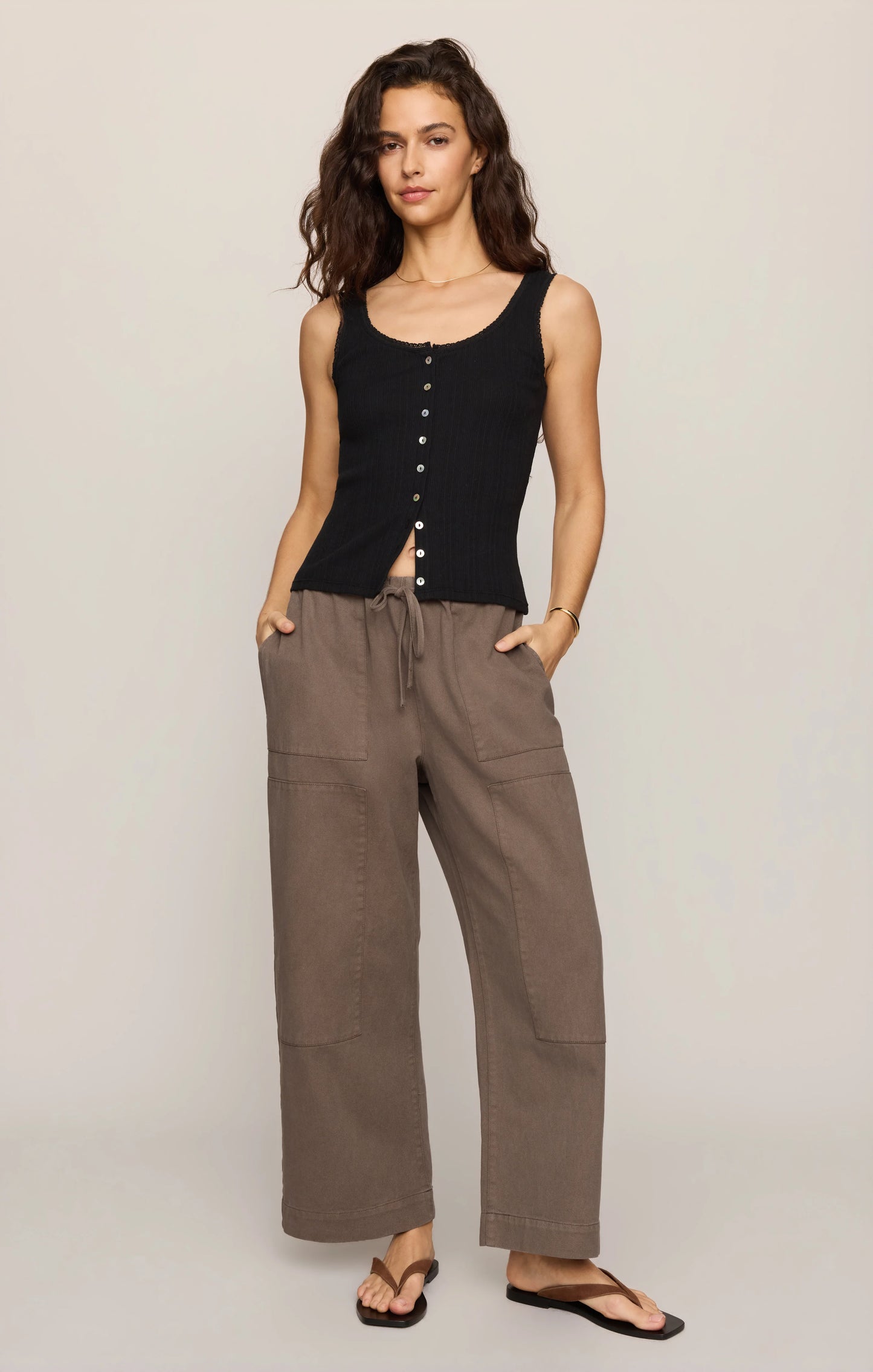 Z Supply Kit Twill Carpenter Pant in Pebble Coast