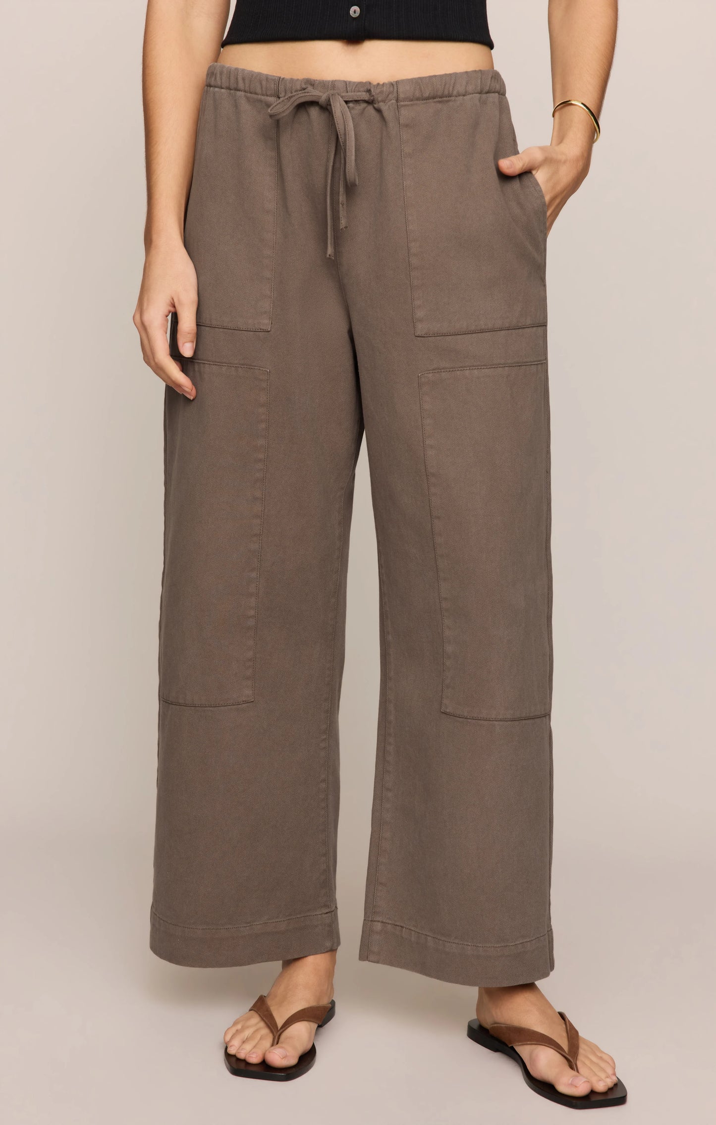 Z Supply Kit Twill Carpenter Pant in Pebble Coast