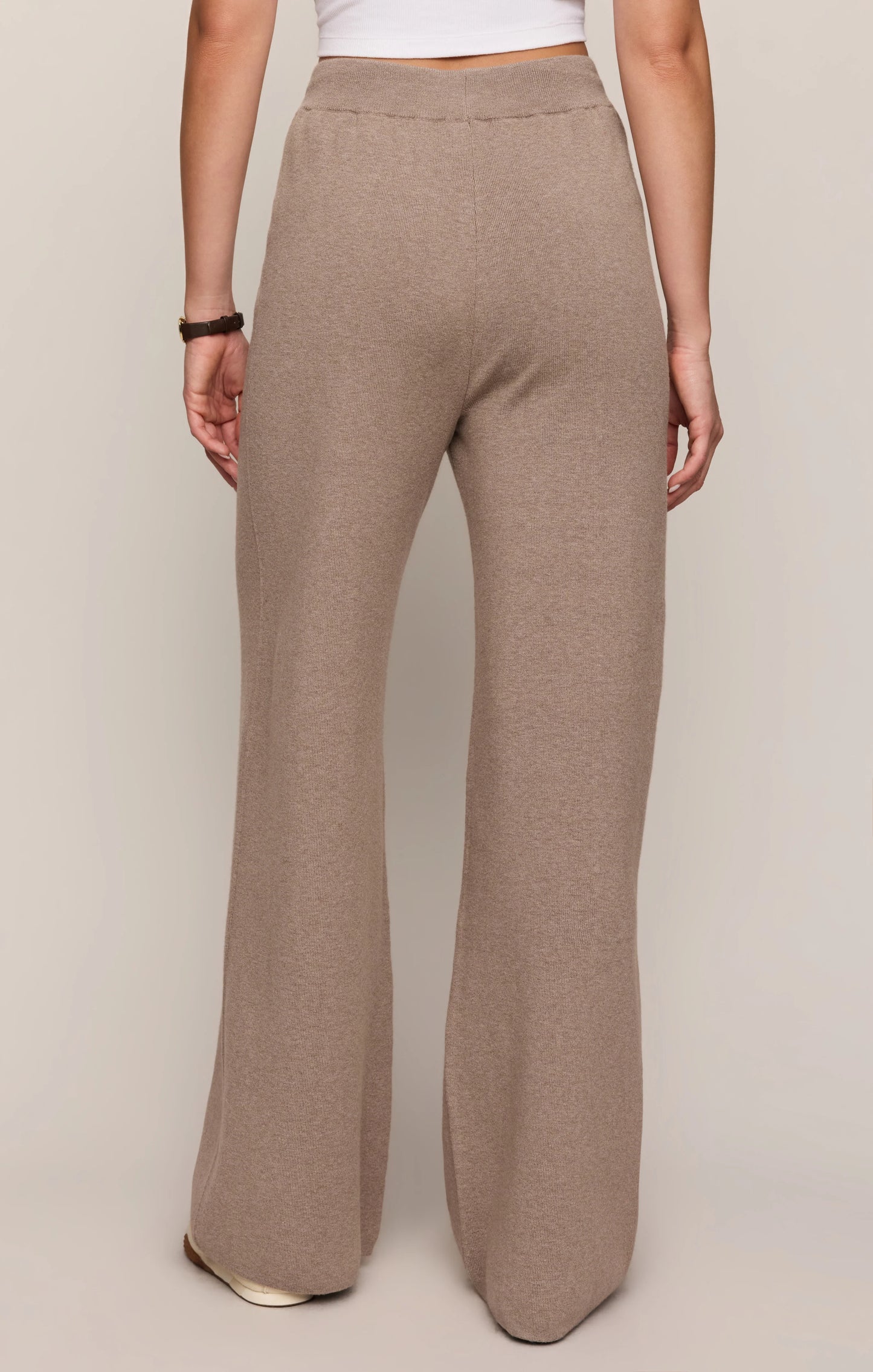Z Supply Take It Easy Wide Leg Sweater Pant in Heather Ash
