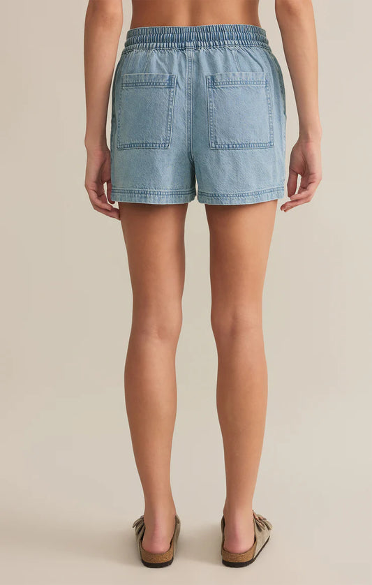 Z Supply Summerland Luxe Soft Denim Short in Vintage Indigo