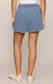 Z Supply Hunter Whipstitch Knit Denim Short in Santorini Indigo