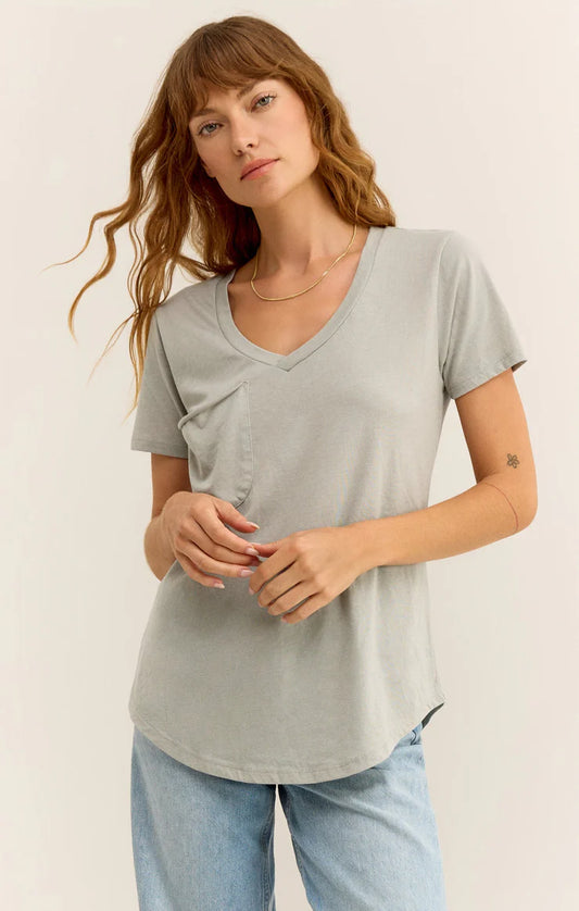 Z Supply Pocket Tee in Pale Jade