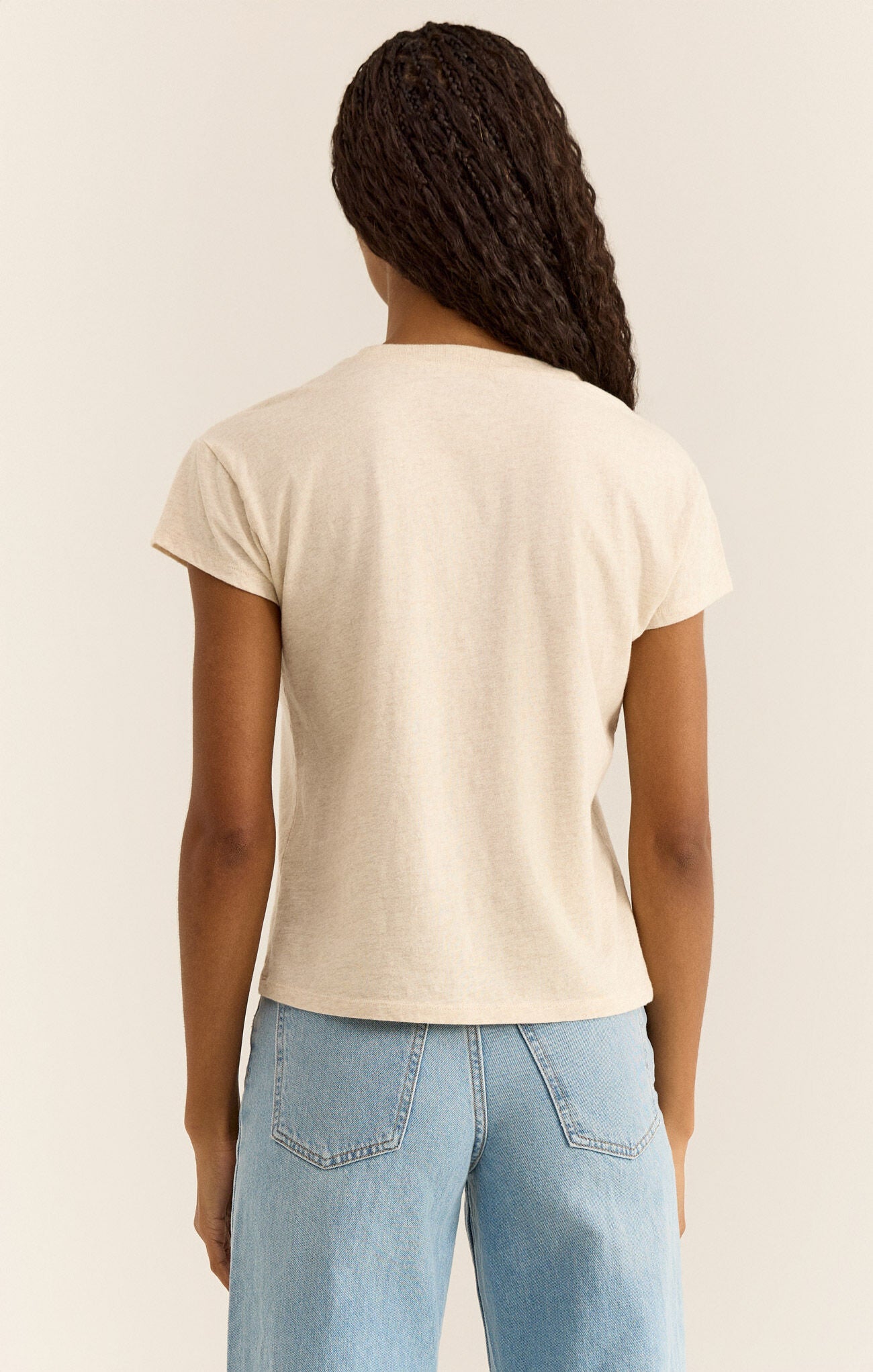 Z Supply Modern Slub Tee in Light Oatmeal Heather