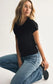 Z Supply Modern Slub Tee in Black