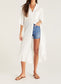 Z Supply Lina Button Up Duster White SM