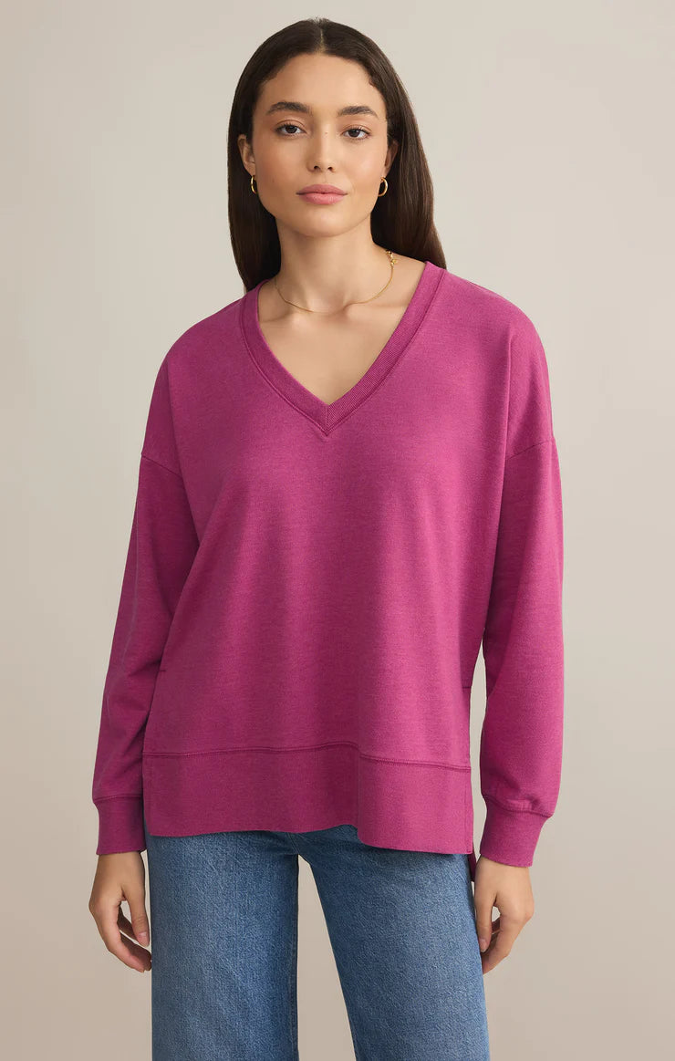 Z Supply Magenta Modern V-Neck Weekender