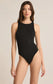 Z Supply Seraphine So Smooth Black Bodysuit