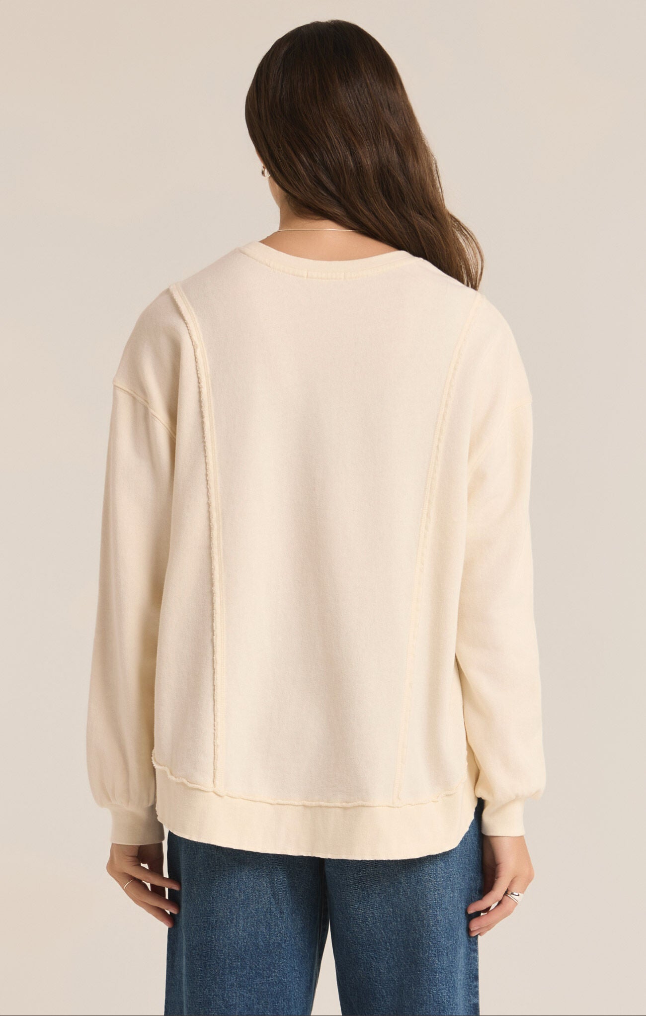 Z Supply Replay French Terry Sea Salt Sweatshirt