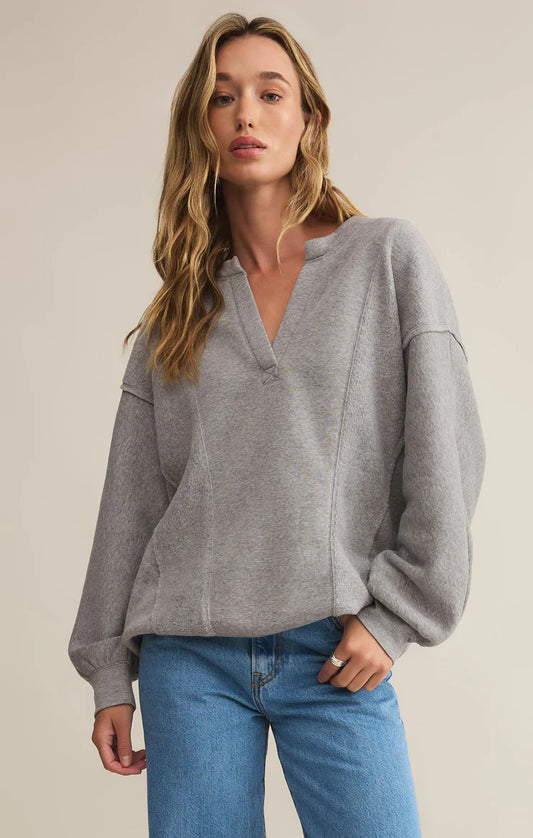 Z Supply Women's Out Of Towner Grey Sweatshirt