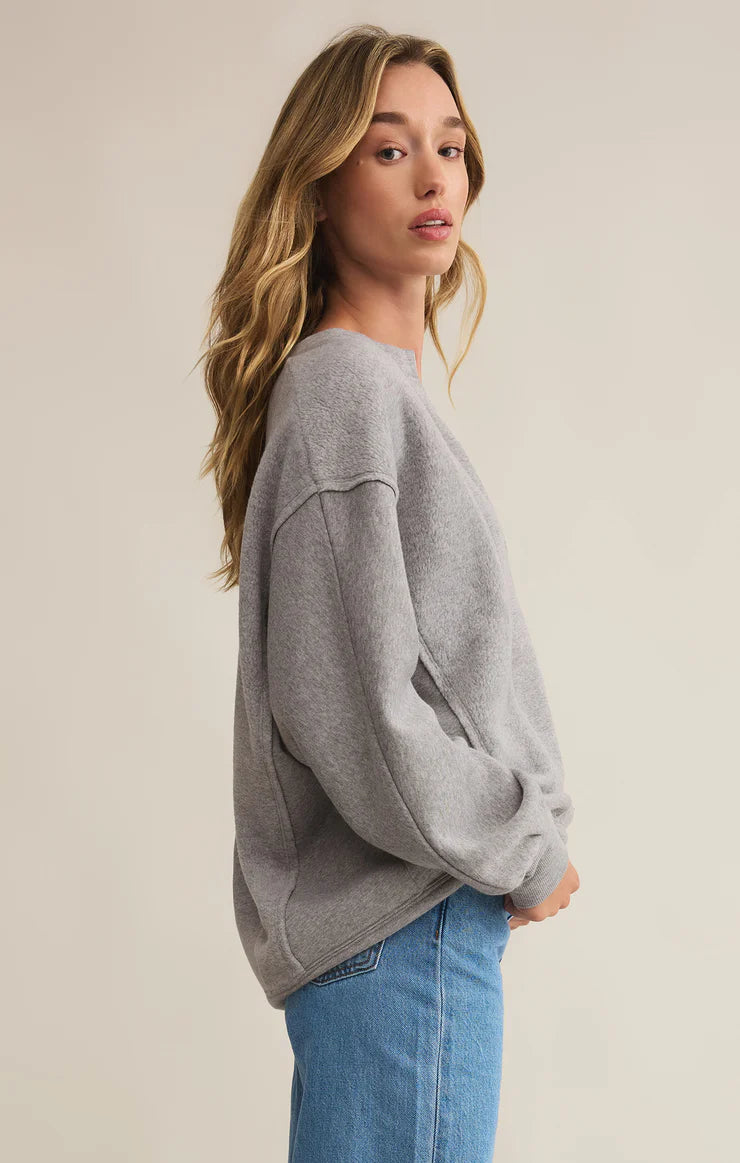 Z Supply Women's Out Of Towner Grey Sweatshirt