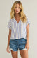 Z Supply Parallel Striped Linen Top