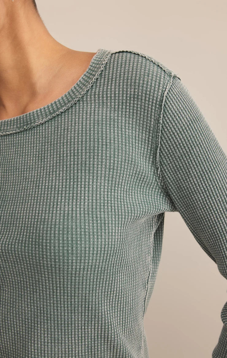 Z Supply Arlet Mini Thermal Top in Hunter Green