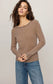 Z Supply Arlet Mini Thermal Top in Saddle Suede