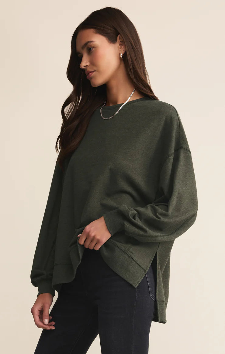Z Supply Modern Weekender Sweatshirt in Artichoke