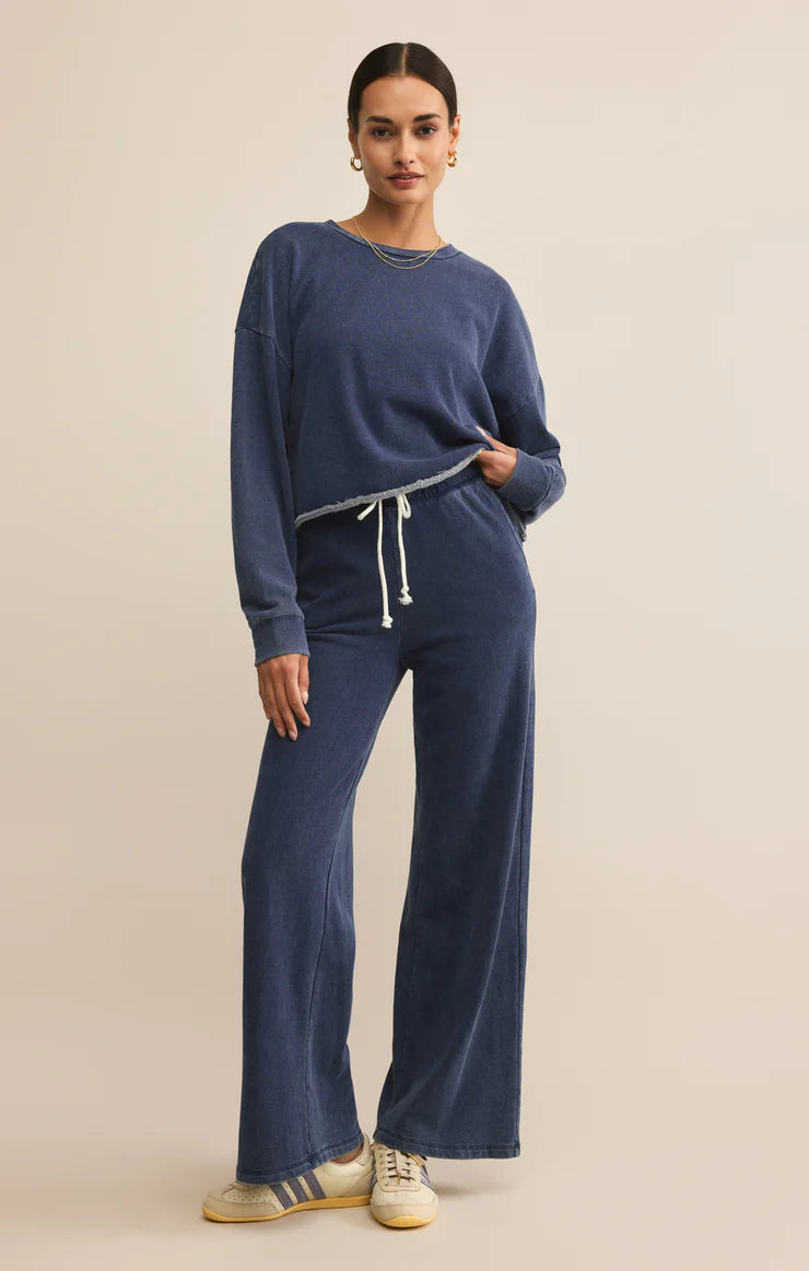 Z Supply Circuit Knit Denim Sweatshirt