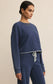 Z Supply Circuit Knit Denim Sweatshirt