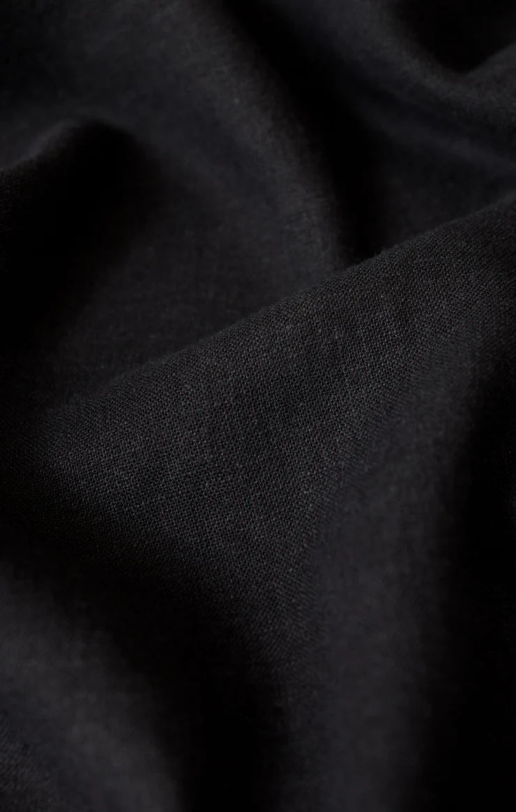 Z Supply La Belle Linen Cropped Top in Black