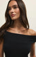 Z Supply Second Skin Off Shoulder Top in Black