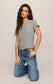 Z Supply Junie Slub Tee in Heather Gray