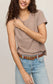 Z Supply Junie Slub Tee in Heather Ash
