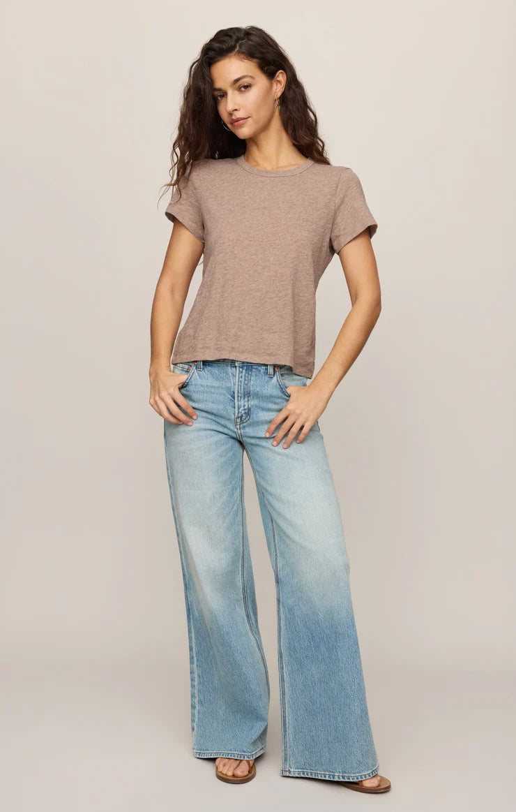 Z Supply Junie Slub Tee in Heather Ash