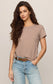 Z Supply Junie Slub Tee in Heather Ash