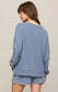 Z Supply Cam Knit Denim Whipstitch Top in Santorini Indigo