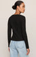 Z Supply Albany Waffle Snap Front Top in Black