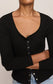 Z Supply Albany Waffle Snap Front Top in Black
