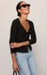 Z Supply Albany Waffle Snap Front Top in Black