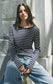 Z Supply Arlet Stripe Thermal Top in Eclipse
