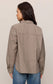 Z Supply On Duty Gingham Button Up Shirt in Dark Chocolate